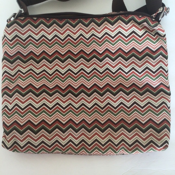 BAGGALINI FALL STRIPE ZIG ZAG MESSENGER CROSSBODY BAG PURSE - Picture 6 of 14